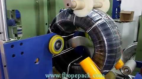 corrugated hose coil film packing machine