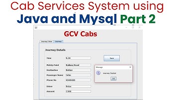 Cab Services System using Java and Mysql Part 2