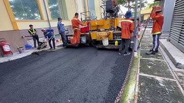 Thi Công Trải Thảm Bê Tông Nhựa Nóng Đường Nội Bộ