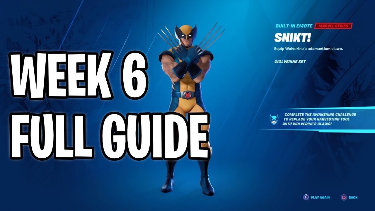 Wolverine Week 6 Challenges In Fortnite How To Get The Wolverine Skin Youtube