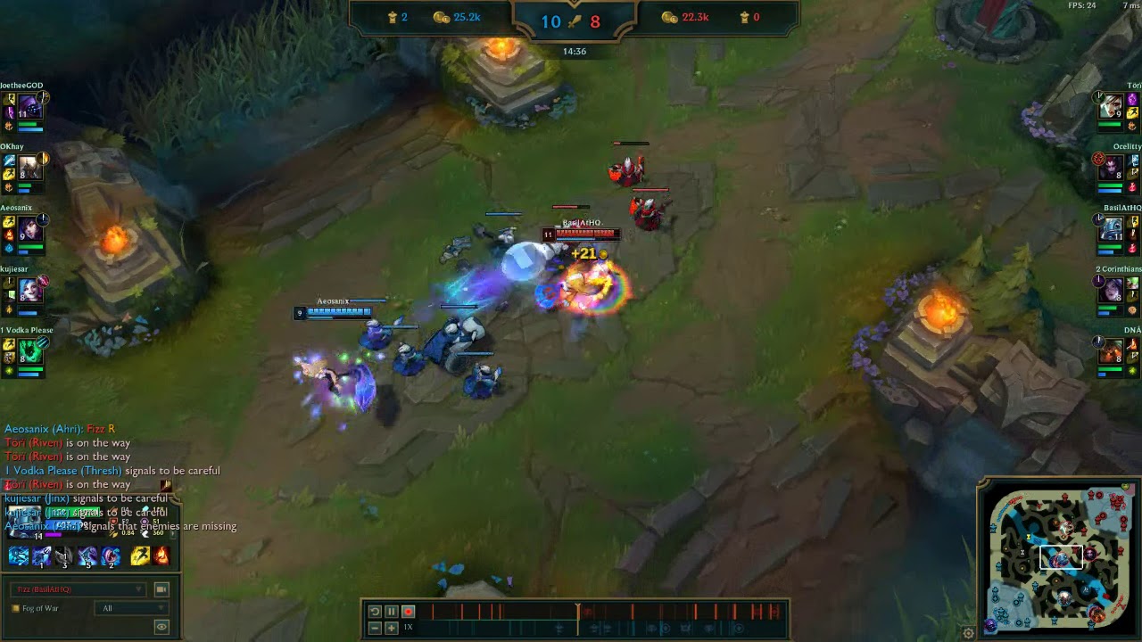 Clean Fizz vs Ahri Kill