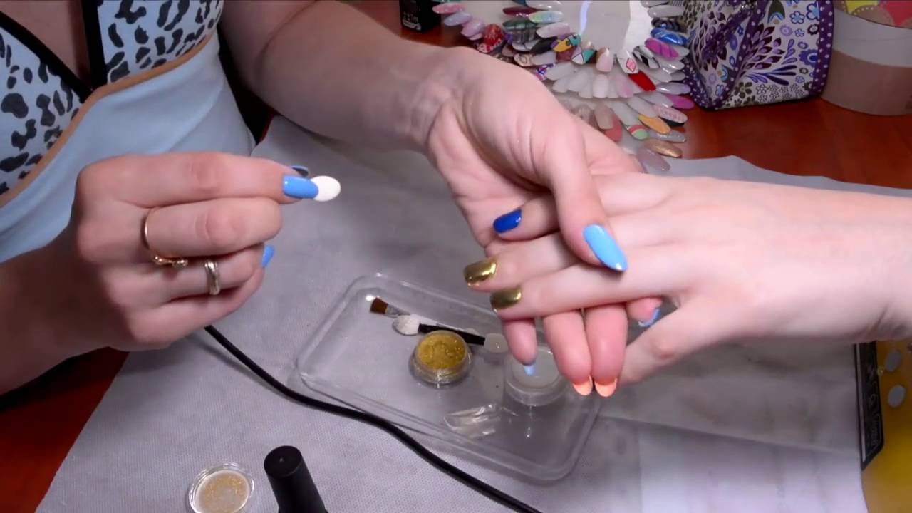 Как наносить зеркальный пигмент? - YouTube