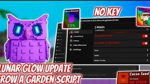 (lunar update 🌙) grow a garden script showcase speed hub x