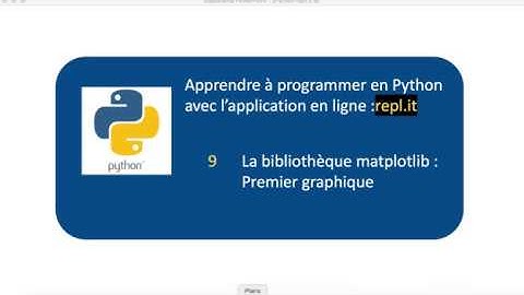 Python repl it 9 la bibliothèque matplotlib premier graphique