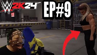 WWE 2K24 MyRise Unleashed Gameplay Walkthrough Part 9 - Jumped Backstage (LEGEND DIFFICULTY)