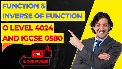 Functions O Level 4024 and IGCSE 0580|| Inverse of a function #functions #urmaths