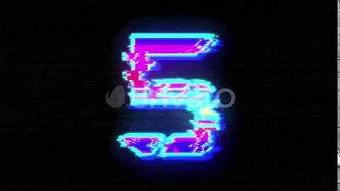 4k Cyber Glitch Countdown | Motion Graphics - Envato elements