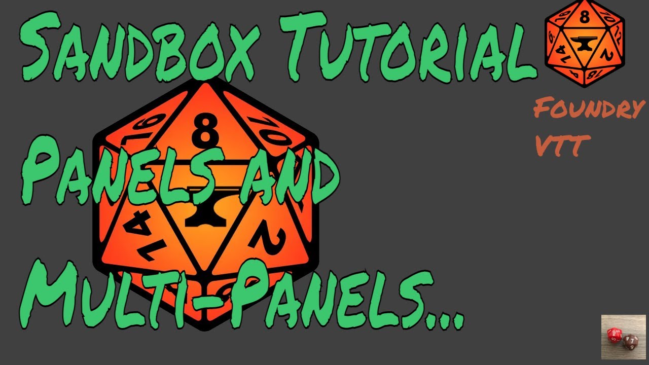 Sandbox Tutorial Part Two Panels and Multi Panels - YouTube