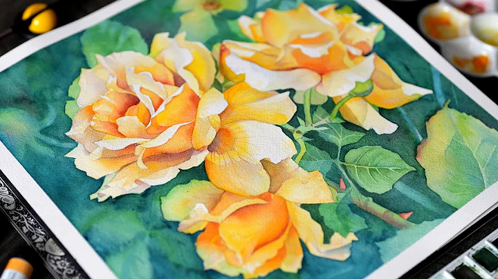 The Secret to Glowing Watercolor Yellows and Dark Backgrounds