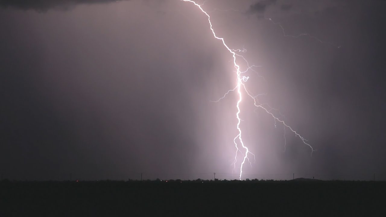 Casa Grand, AZ Lightning Slow Motion and Lightning Timelapse 7/10/2017