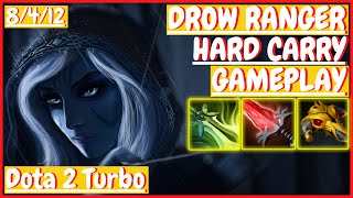 Drow Ranger 8/4/12 [HARD CARRY] [Gameplay DOTA 2 Turbo] 7.30