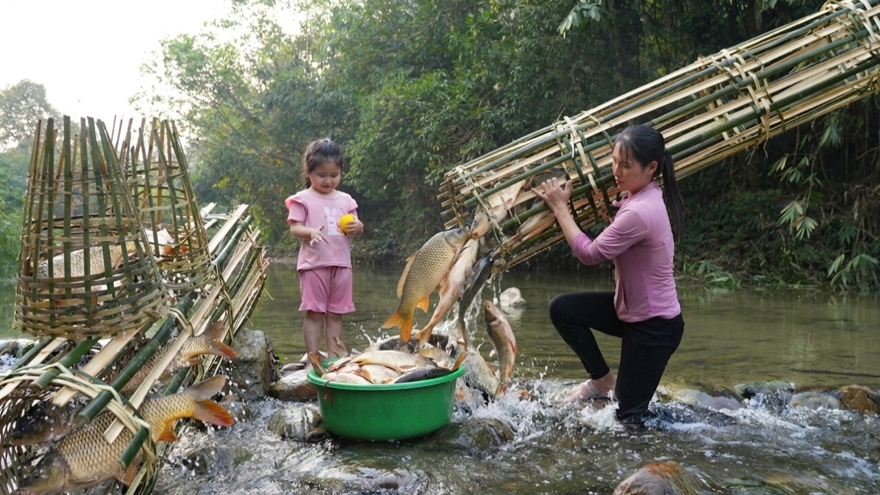 How to weave bamboo baskets to effectively trap carp and catch more ...