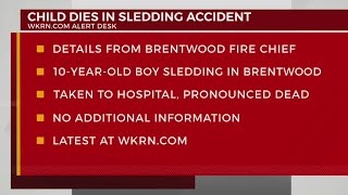 Child dies after sledding accident in Brentwood