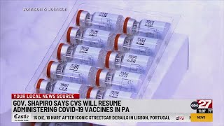 Governor: CVS to resume administering COVID shots ASAP