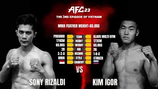 MMA AFC 23 IN VIETNAM : SONY RIZALDI (Indonesia) vs KIM IGOR (Russia)