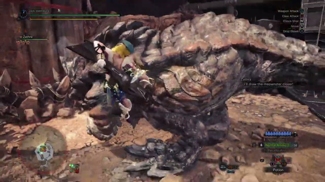 First time using a Heavy Bowgun against a monster (as a switch axe main)