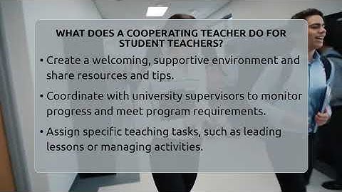 What Does A Cooperating Teacher Do For Student Teachers? - Aspiring Teacher Guide