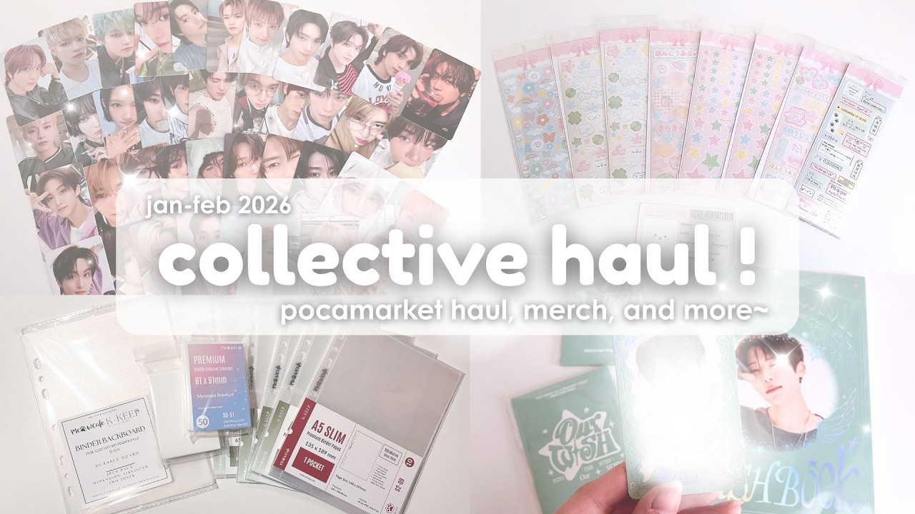 jan-feb kpop collective haul 📦 pocamarket haul, nct wish tour md, meowcafe supplies, + more !