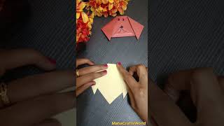 How to make a dog face with colour paper#easy crafting #paper craft#new ideas#creativity#colourpaper