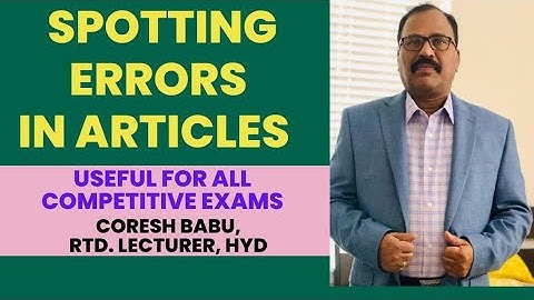 SPOTTING ERRORS IN ARTICLES (ERROR DETECTION IN ARTICLES)