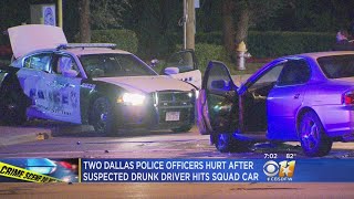2 Officers Injured After DWI Suspect Crashes Into Squad Car