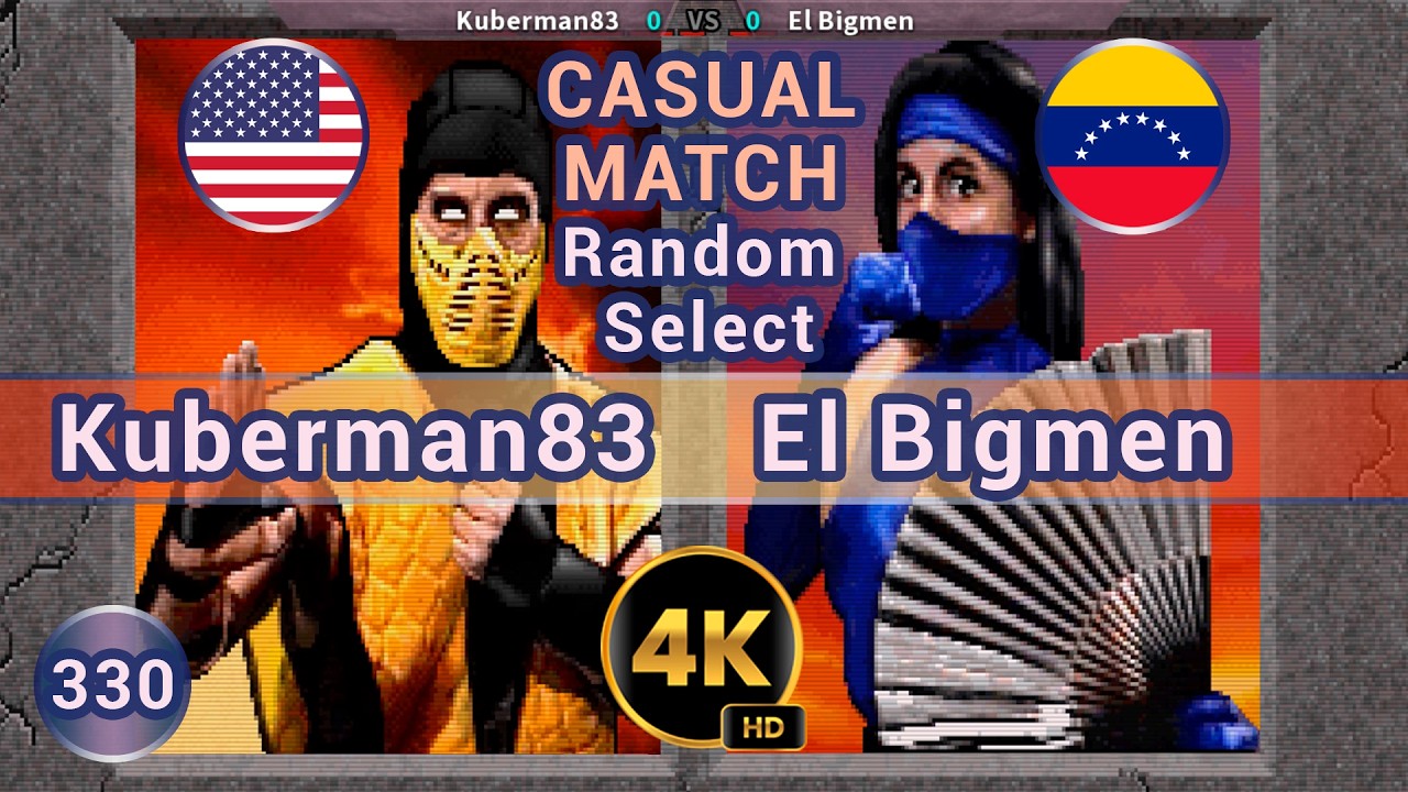 MK2 - 🇺🇸 Kuberman83 vs El Bigmen 🇻🇪 CASUALS /4K 60 FPS #mk2 #mortalkombat2 #team99hits #fightcade