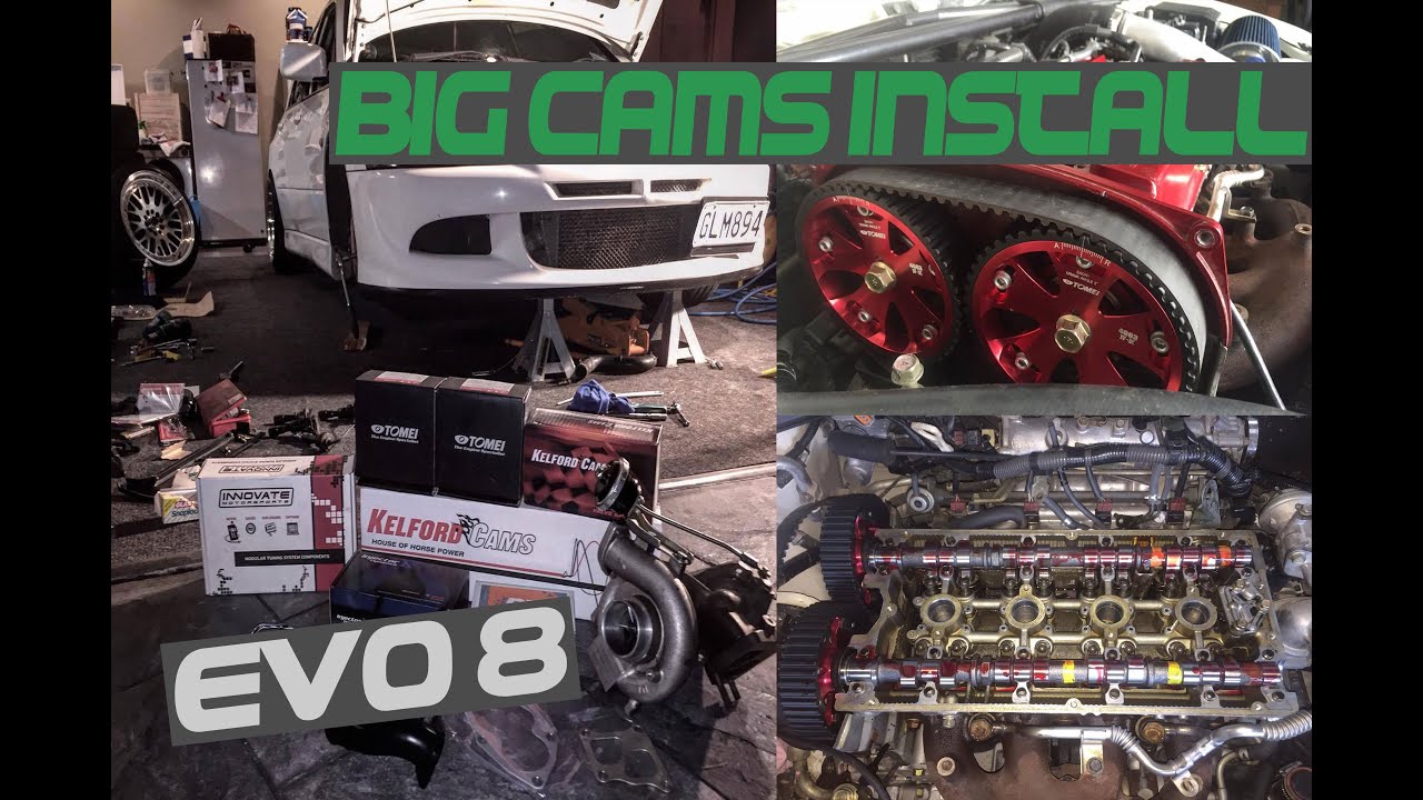 Evo 8 Build part 1 - Installing kelford 272 camshafts and
