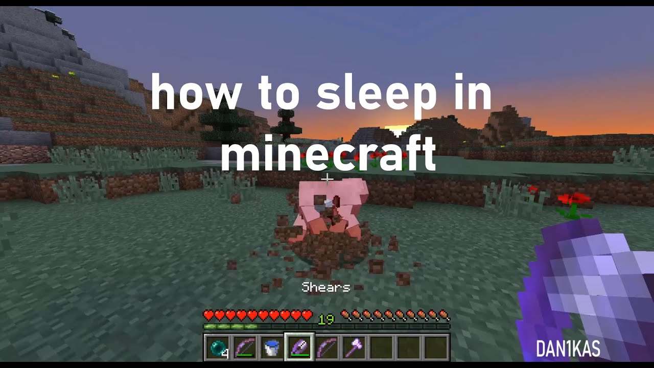 how to sleep in minecraft - YouTube