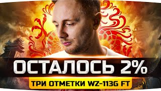 НЕУЖЕЛИ ЭТО КОНЕЦ? — ОСТАЛОСЬ ВСЕГО 2%! ● Финал 3 Отметок Страданий на  WZ-113G FT