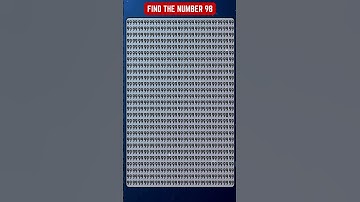Find the Number 98 in 7 Seconds #brainteaser #oddoneout