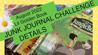 Details for August Lil Golden book junk journal challenge 2022