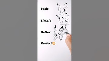 How to Draw Pikachu | Pokemon perfectly?! 😳 #shorts #anime #drawing #pokemon