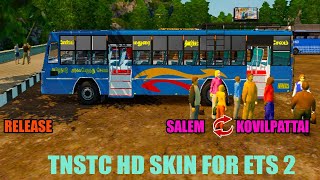 Tnstc Hd Skin Released For Ets 2 | Salem To Kovilpattai Route | Tnstc v2  | Vilaiyatu Pillai