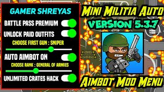 🔥#Da2 Mini Militia Auto Aimbot Mod Menu v5.3.7 || Mini Militia Mod Menu || By Team UniqueZz ||