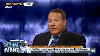 UNDISPUTED | Eric Mangini REACT to Dak Prescott contract with Cowboys: $40M is enough?