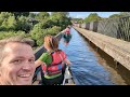 Canoeing over Pontcysyllte Aqueduct return leg