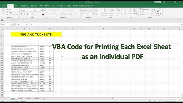 How to Automate PDF Printing: VBA Code for Printing Each Excel Sheet as an Individual PDF"