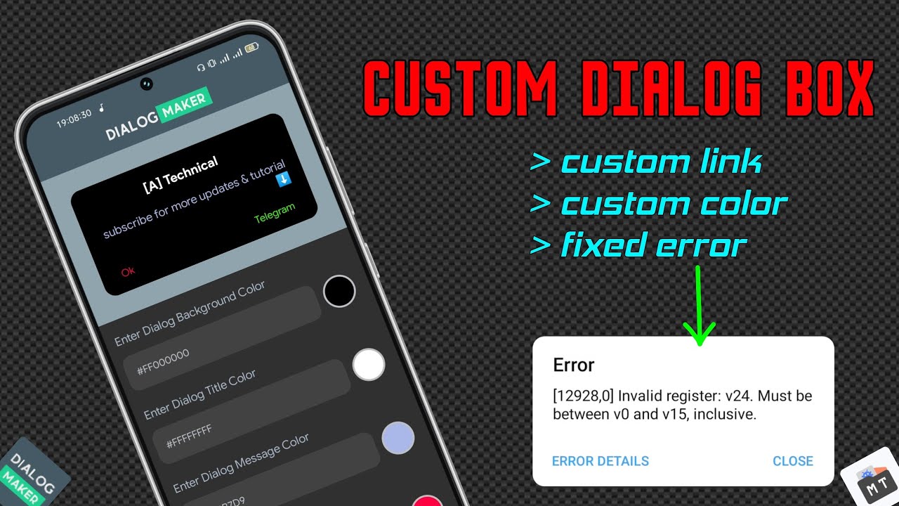 Add custom Dialog box in any app || fix errors - YouTube