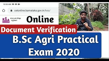 B.Sc Agri Practical Online Document Verification : How Upload Documents In KEA Website | KCET 2020