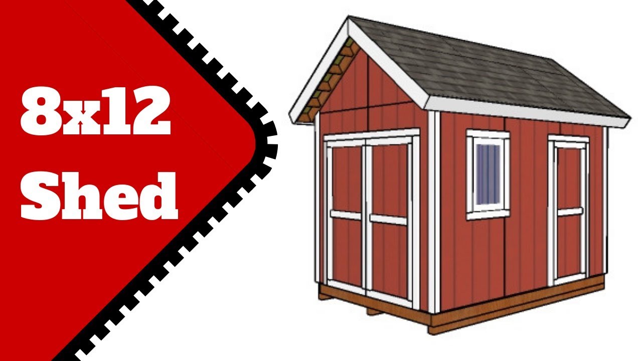 8x12 Shed Plans Free - YouTube