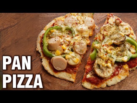Easy Pan Pizza Recipe - How To Make Pizza Homemade Pizza Recipe Without Oven - Pizza Recipe - Tarika