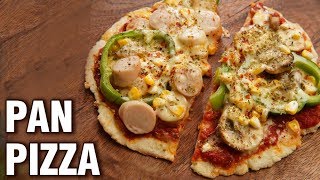 Easy Pan Pizza Recipe - How To Make Pizza Homemade Pizza Recipe Without Oven - Pizza Recipe - Tarika screenshot 2