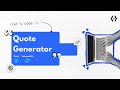 Let’s Code a Quote Generator with React & Tailwind CSS | Vite Project for Beginners