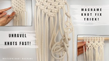 Macramé Mistake? Here’s How to Unravel Tight Knots Easily / Untie Knots Like a Pro / Macramé Hack