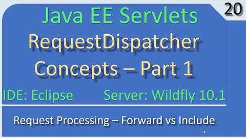 RequestDispatcher Forward vs Include Part 1 | JavaEE Wildfly Servlet Tutorial #20