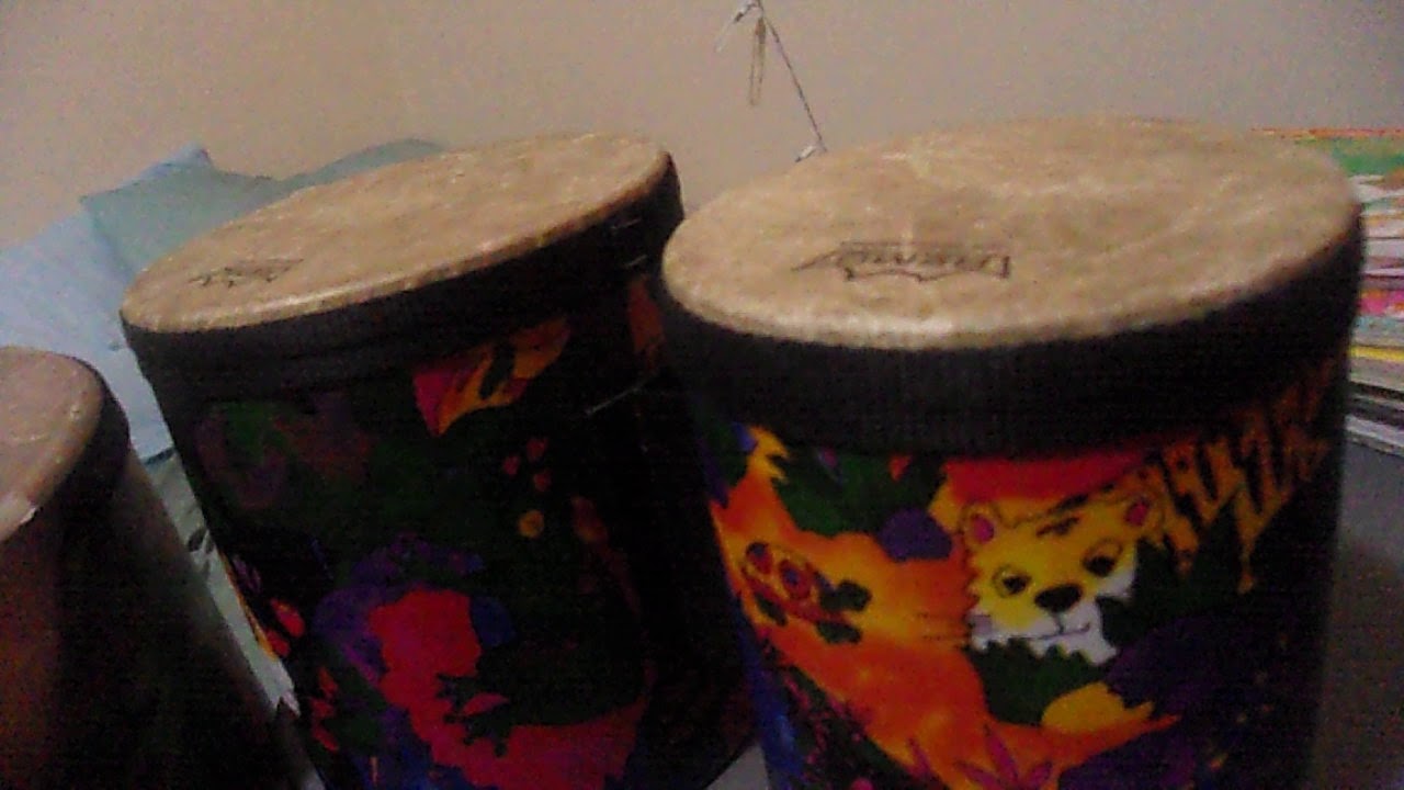 My REMO Kid's drums. (bongos and conga drum) - YouTube