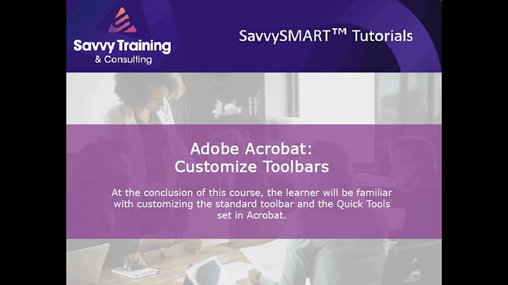 Adobe Acrobat: Customize Toolbars