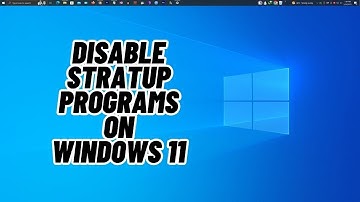 How to Disable Startup Programs on Windows 11, Windows 10