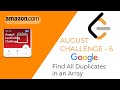 LeetCode Find All Duplicates in an Array - Data structure design. August challenge #6 - JAVA