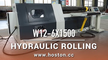 Hoston W12 series hydraulic 4-roller plate rolling machine (W12-6X1500)